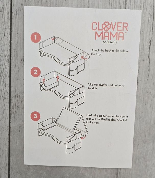 Stolik Organizer Auto Rysowanie Jednorożec Róż Dziewczynka 2 sztuki