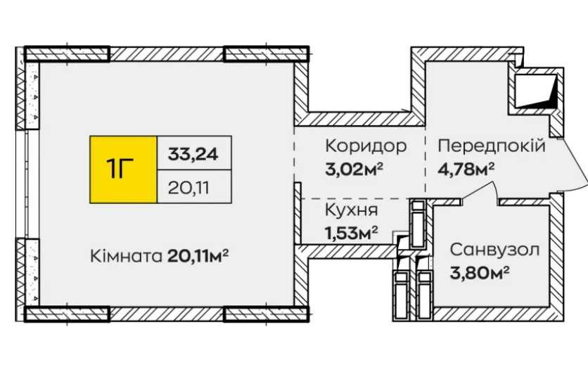 1-room apartment apartment by the address st. Kochergi Ivana (area 33 m²) - Atlanta.ua - photo 5