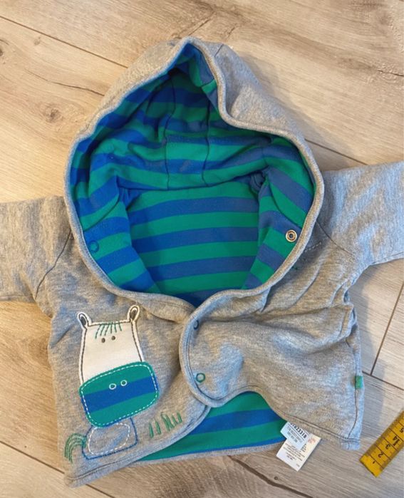 Ciepła bluza niemowlęca z kapturem, rozmiar 62, M&S