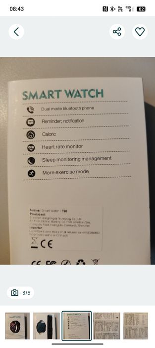 Smartwatch damski i męski czarny i różowy