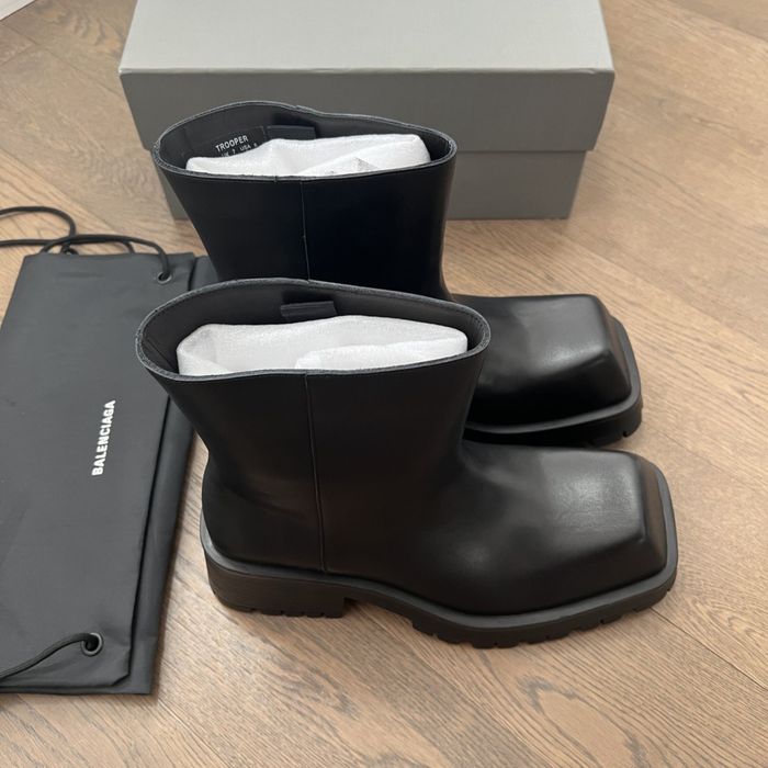 Balenciaga Trooper Boots Leather large square toe/40-45/Преміум якість