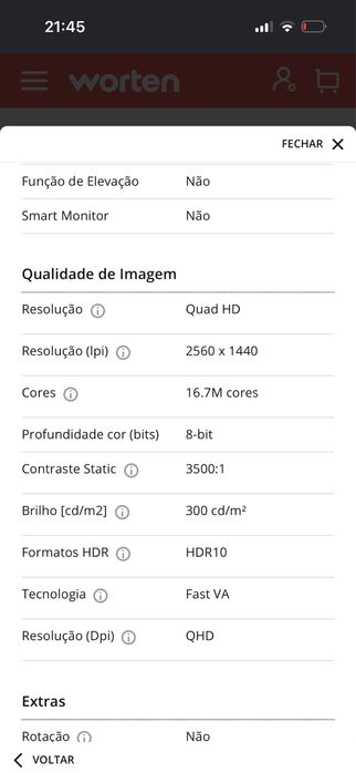 Ecrã curvo aoc gamming