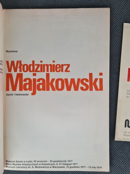 Włodzimierz Majakowski - życie i twórczość, katalog wystawy 1977
