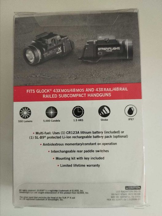 Ліхтар тактичний Streamlight TLR-7® X SUB GUN LIGHT оригінал