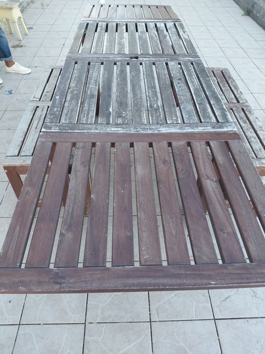 Mesa de Rua com bancos corridos