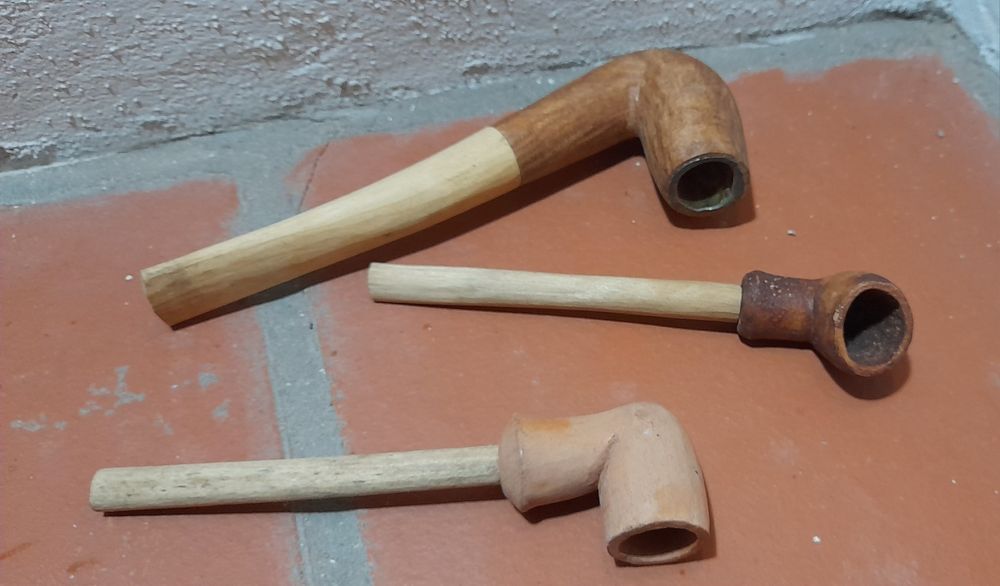 Lote de 5 cachimbos artesanais