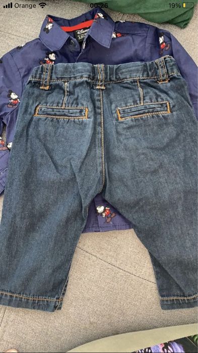 ansy Zara + koszula MyszkaMiki Primark roz.68/74