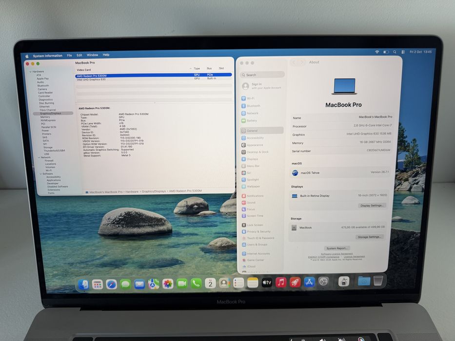 MacBook Pro 16 (A2141) - 2019 - i7/16GB/512GB - Space Gray - faktura VAT 23%