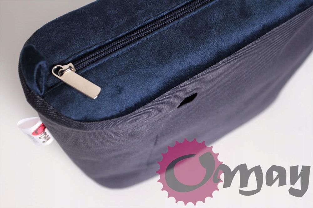 organizer OBAG MINI Welur Velvet granatowy 2 kieszenie wkład OMAY