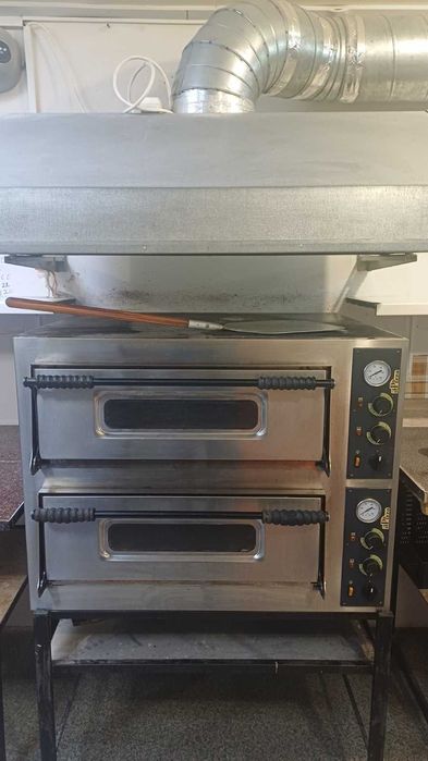 Піч для піци ITPIZZA MS44 (2 камери) + стіл + витяжка