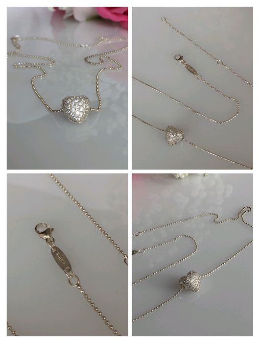 Знижка ! Срібна цепочка Thomas Sabo, Серце , цирконій