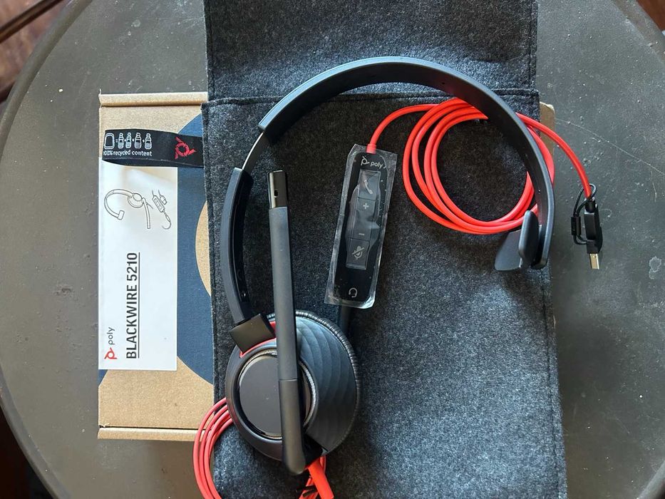 Headset Poly Blackwire 5210 USB – Como Novo + Caixa Original