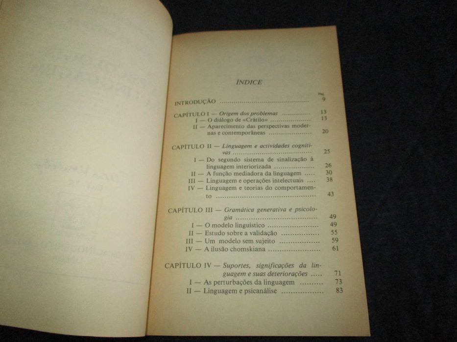 Livro A Psicologia da Linguagem Cadernos Culturais
