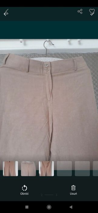 Spodnie lniano- bawełniane M