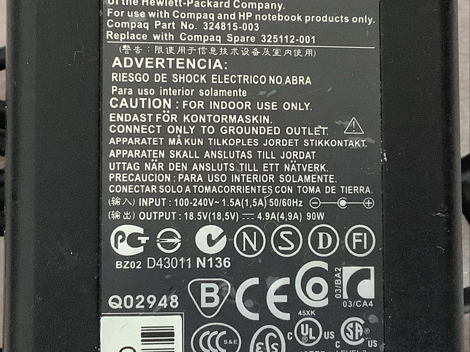 AC adaptador - Carregador original computador portatil  HP PPP012S 90W