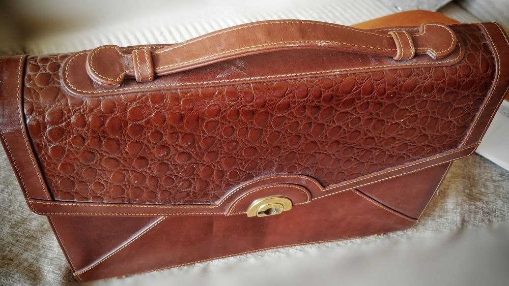 Aktówka Matras na dokumenty, skórzana.