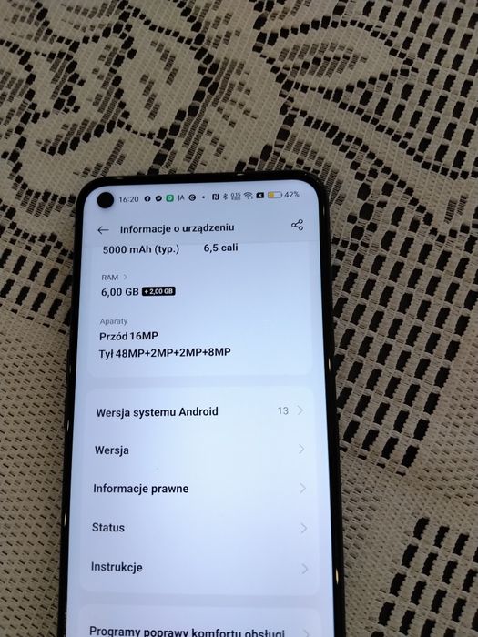 Telefon komórkowy OppoA74 5G 128GB