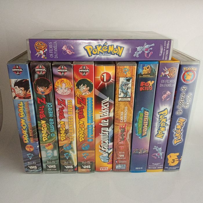 Cassetes VHS Dragons Ball Pokémon Yu-Gi-Oh !