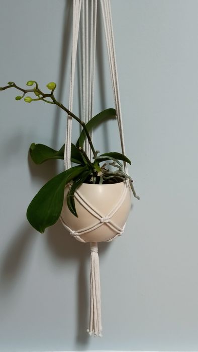 Kwietnik wiszący sufitowy lub ścienny  boho