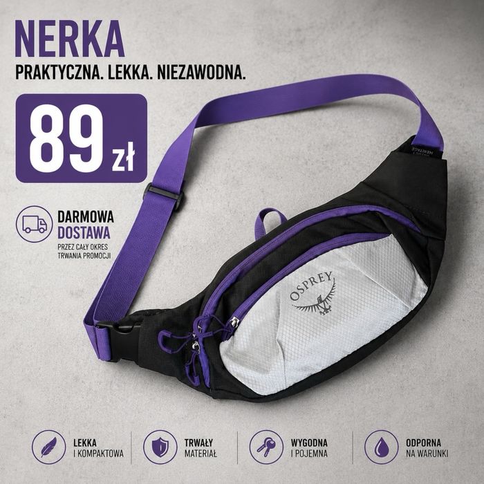 Nerka Sportowa Turystyczna Na Rower Bieganie Trekking Lekka Pojemna