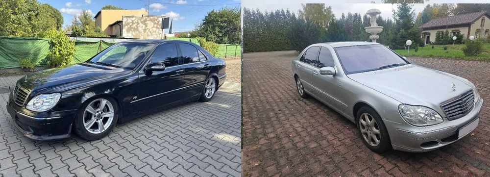 Drzwi mercedes w220 long krótkie przod tył lewe prawe 197 , 189 czarne oraz srebrne 744