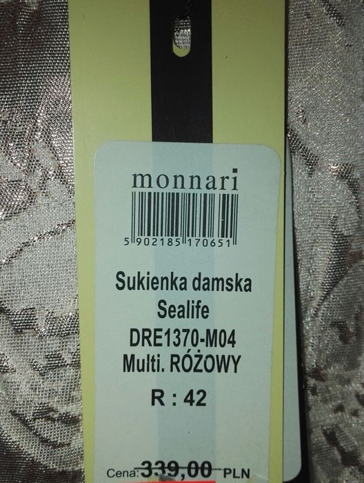 Sukienka damska MONNARI ròżowa Sealife rozm.42