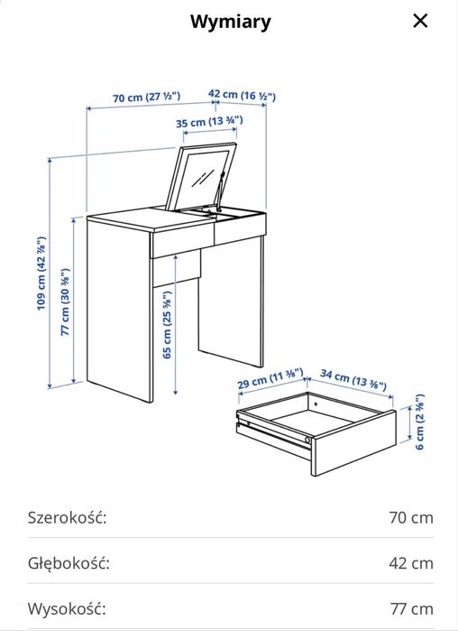 Toaletka Brimnes Ikea