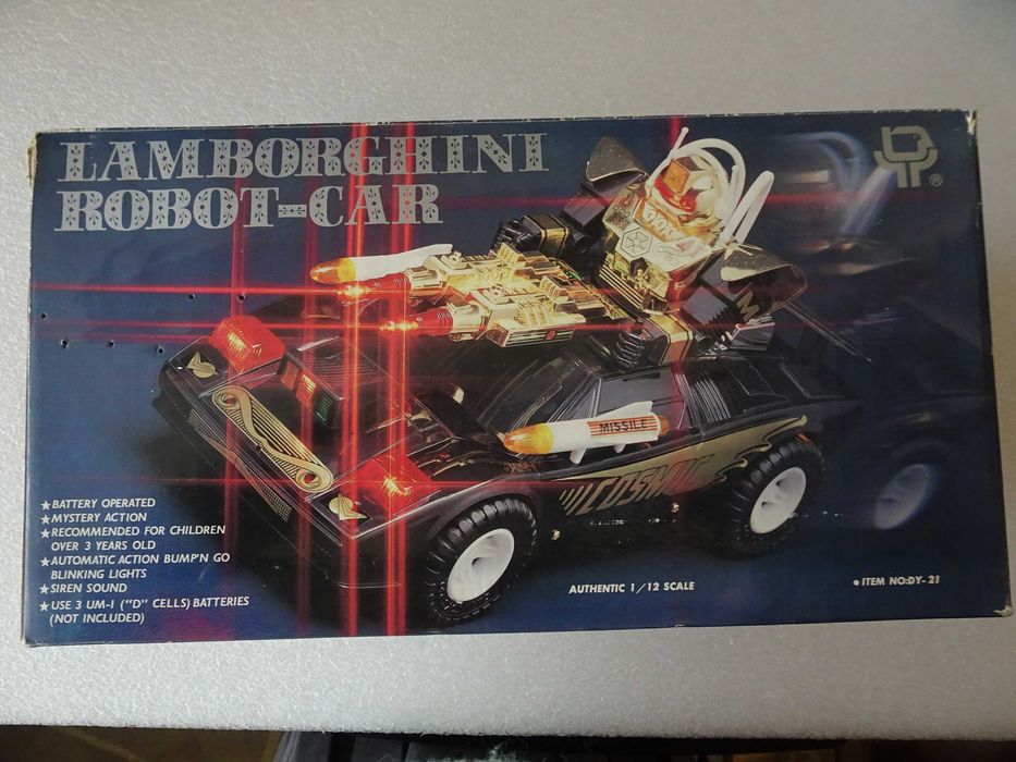 Raro Lamborghini Robot-Car (nunca brincado na caixa)