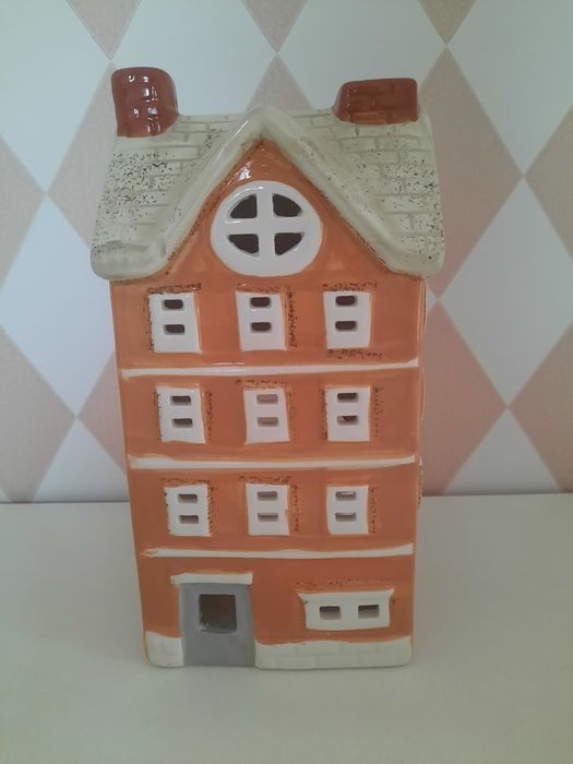 Kamieniczka DUŻA - domek ceramiczny na tealighty