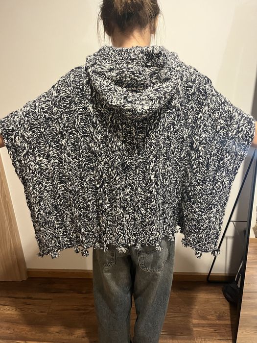 Zara sweter narzutka peleryna ponczo kardigan dzianina r . 152