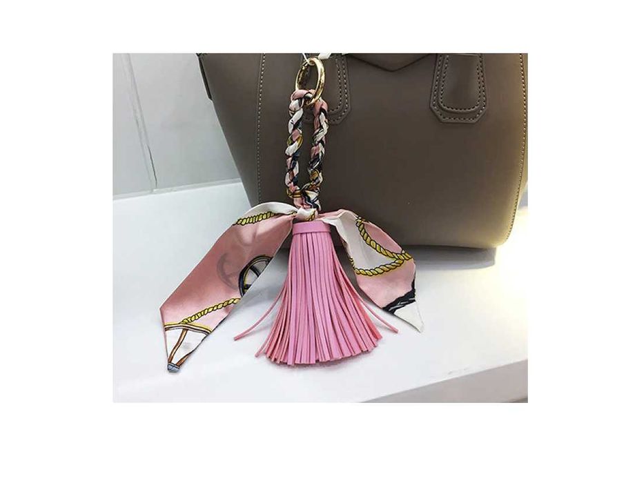 Breloczek damski do torebki ze skóry naturalnej czerwony