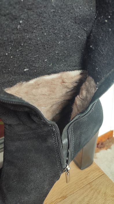 Чобітки осінні замша на підборах 38 ро осенние сапогизмір