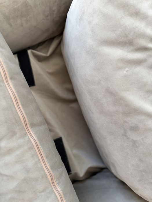 Sofá retangular veludo impermeavel