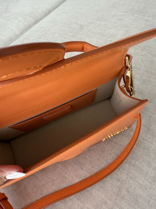 Mala Jacquemus Le Grand Bambino original – cor laranja