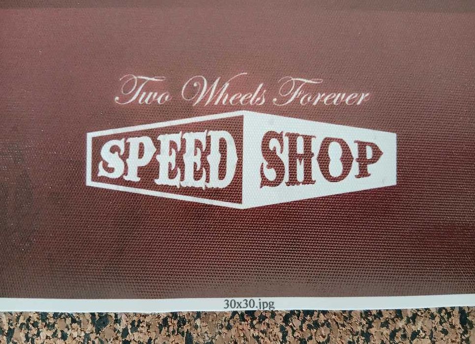 Poster - Moto Vintage Iron Café (tela 30x30 cm)