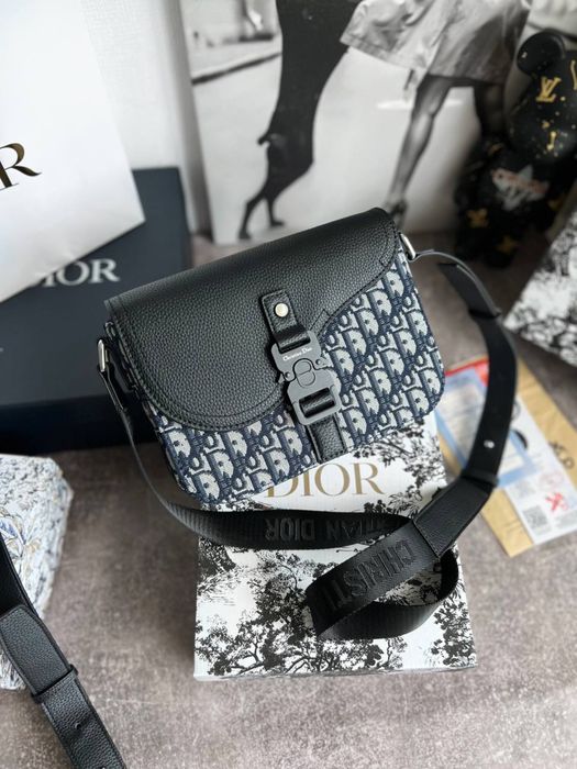 Сумка чоловіча Christian Dior кристиан диор месенджер мужская серая