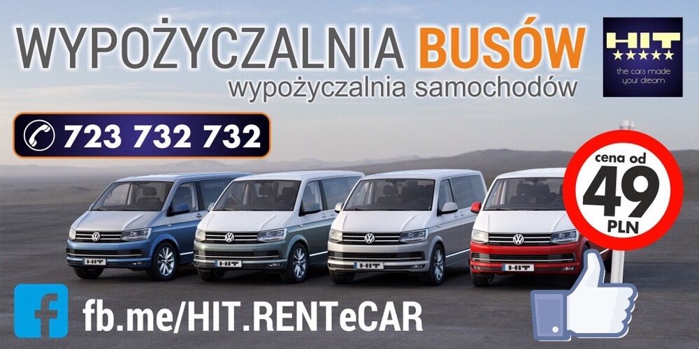 Wypożyczalnia • Wynajem • BUSA • SAMOCHODU • AUTA • VANA • bus • aut •