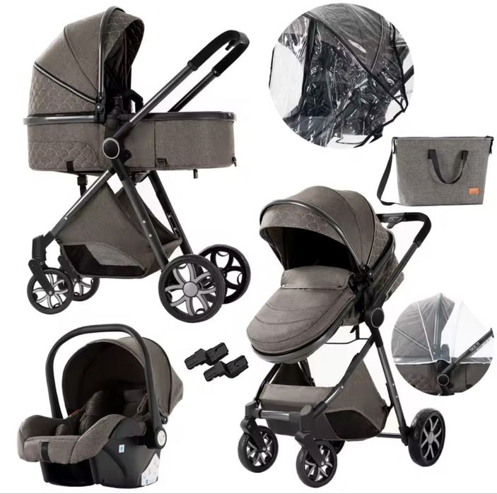 Carrinho de bebê 3 em 1, carrinho de bebê leve, portátil.