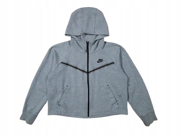 NIKE Tech Fleece Bluza Damska Szara Oversize r. M