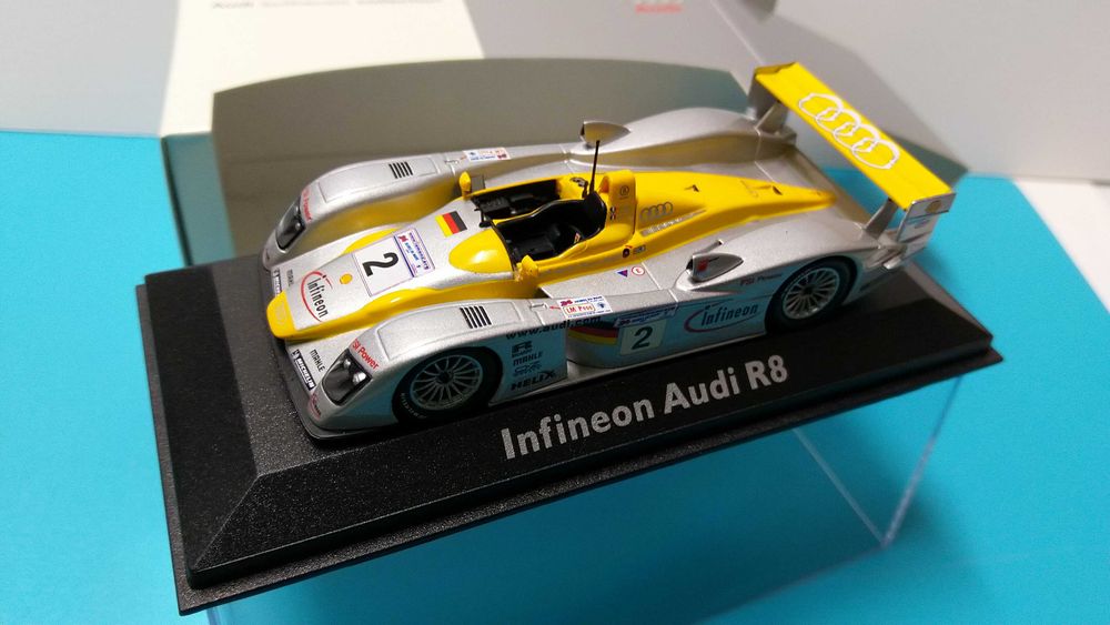 Audi R8 #2: 24h Le Mans 2002 (2º lug geral) - Minichamps à escala 1/43
