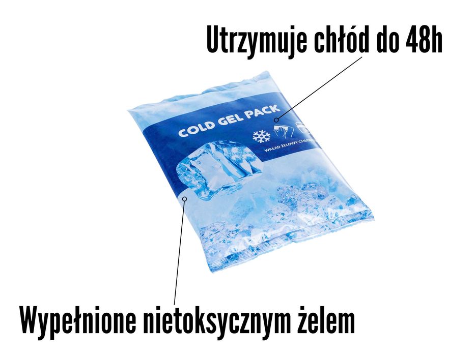 Pudełka styropianowe x3 IZOTERMICZNE + x2 Żele chłodzące ZESTAW