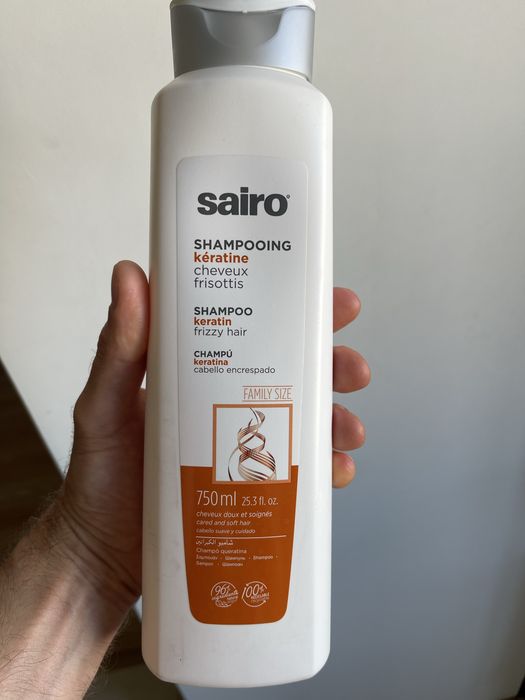 Шампунь с кератином для вьющихся волос Sairo Shampoo Keratin Frizzy Hair 750 мл  Испания