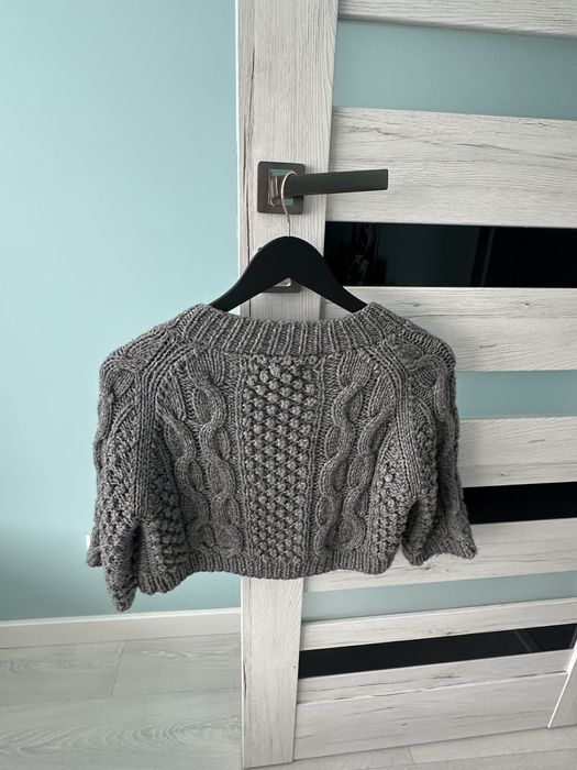 Sweterek wełniany szary