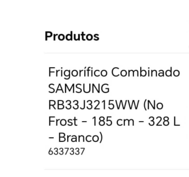 Frigorífico combinado Samsung no frost