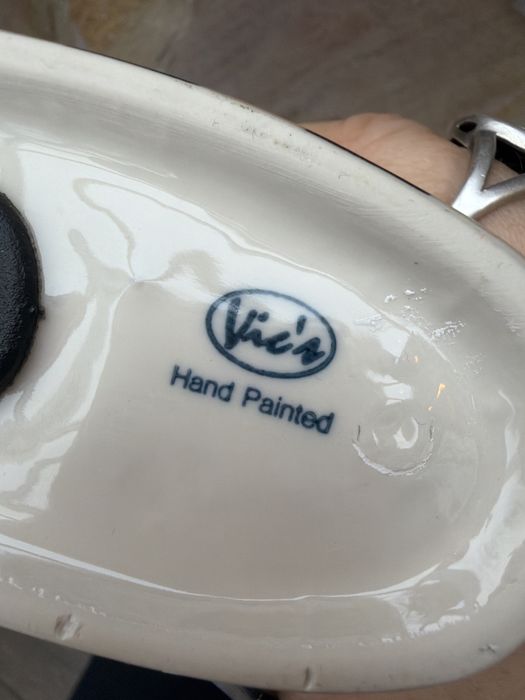 Skarbonka torebka z porcelany wzorowana na Gucci Dior hand painted