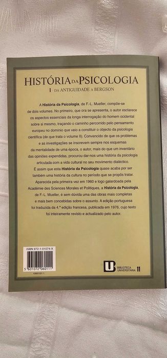História da Psicologia da Antiguidade a Bergsm - F. L. Muller