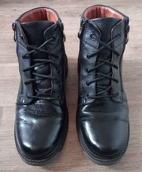 Зимние кожаные ботинки на овчине, р 42 (27,5см.)