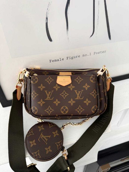 Louis Vuitton Multi Pochette Brown Green