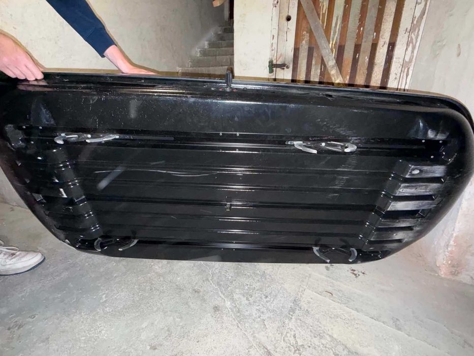 Oryginalny Box dachowy Land Rover 410L Czarny Połysk (+ belki)