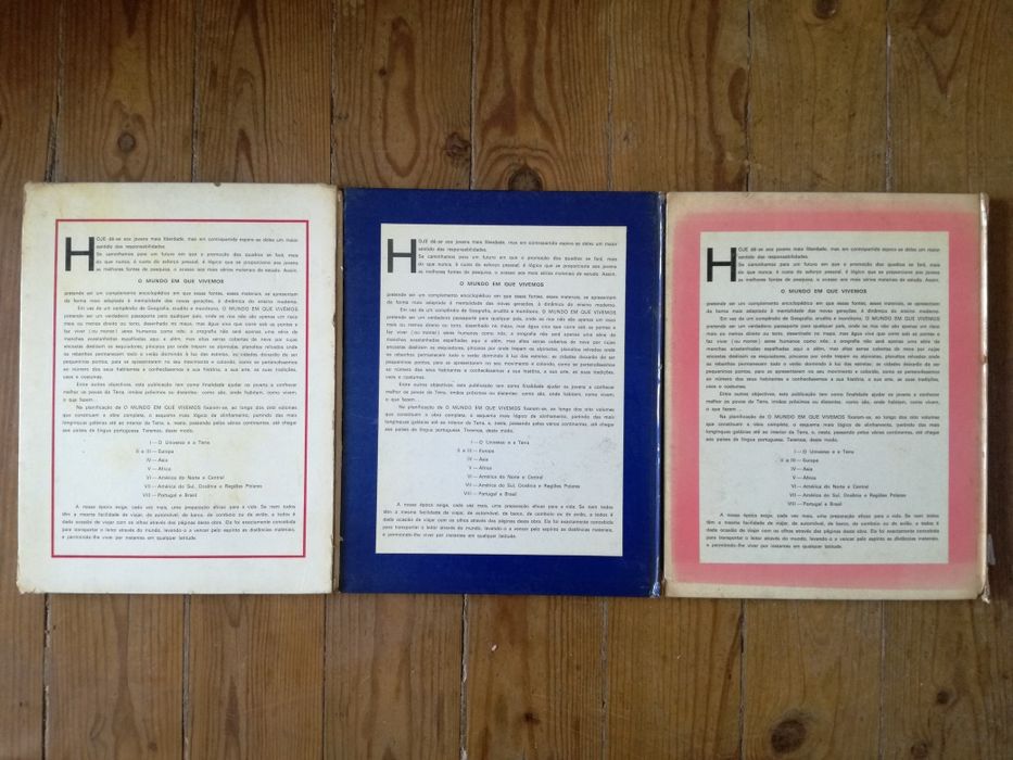 3 livros colecção O MUNDO EM QUE VIVEMOS